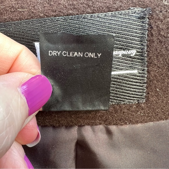 B. Moss Brown Fall Fleece Pea Coat - Picture 6 of 6